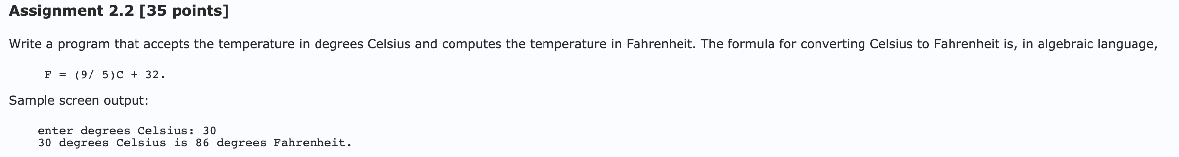  In JAVA, please step by step! Assignment 2.2 [35 points] Write