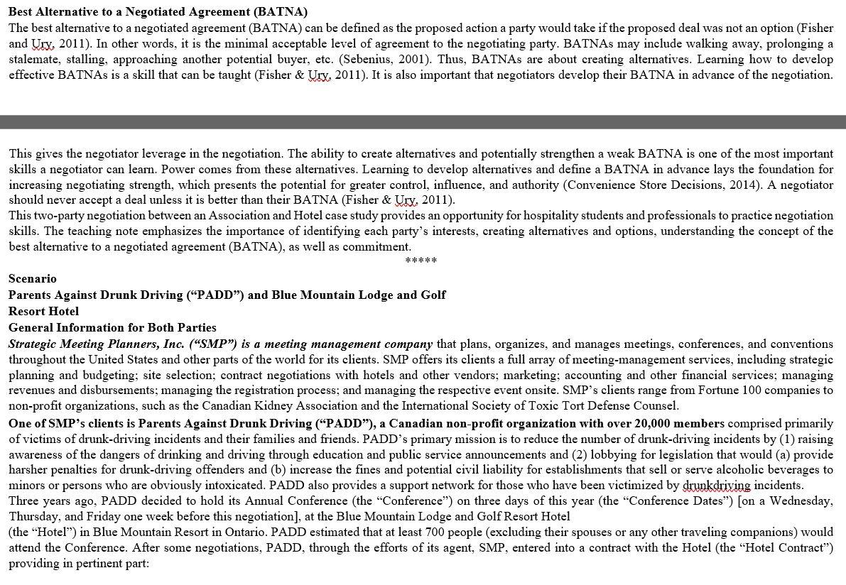 Case Study Case Study: The Art of Negotiation: The Full and Then