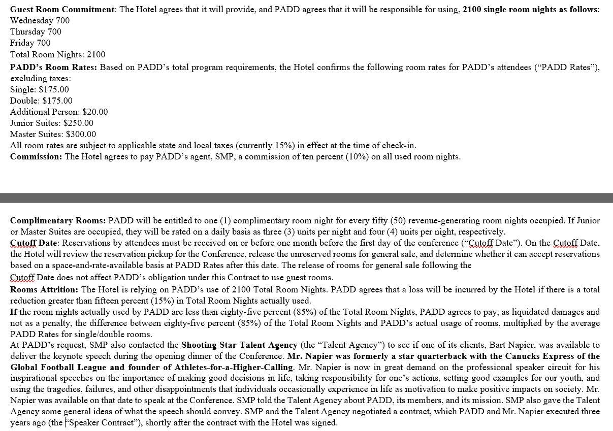 Not So Full Hotel! Abstract Negotiation is an art and skill that