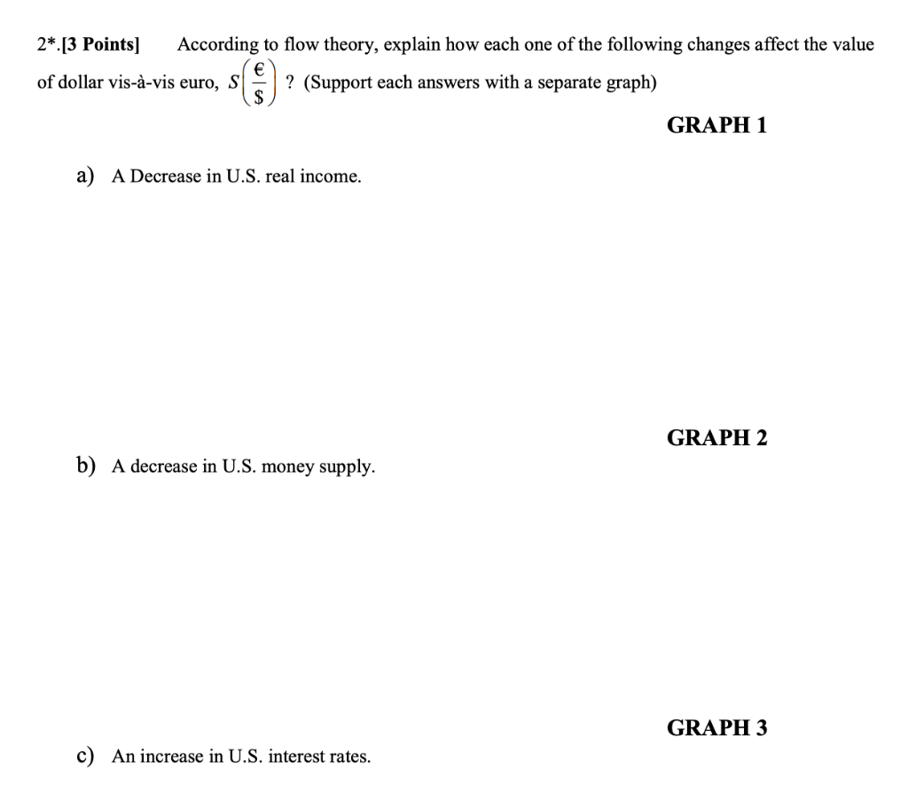  2*. [3 Points] According to flow theory, explain how each one