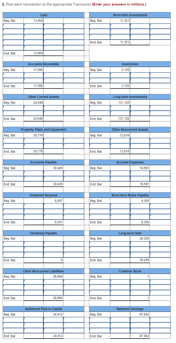 (Algo) Recording Transactions, Preparing Journal Entries, Posting to T-Accounts, Preparing the Balance