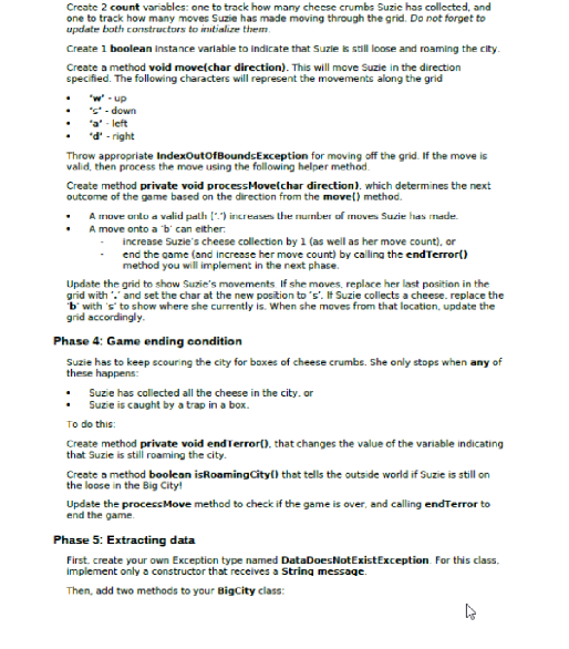 can find Cheese crumbs are gathered in boxes, so Suzie has to