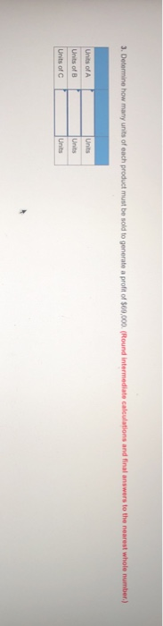 camera lens. Its product mix and contribution margin per unit follow Percentage