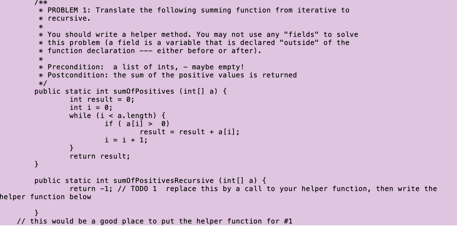 Java, please. If you can explain what is going on that would