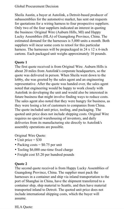  please complete excel sheet from photos based on information provided Global