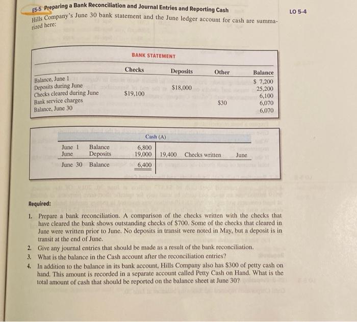 please explain the steps and nuances if the problem. E5.5 Preparing a