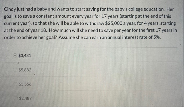  What formula should I use ro get this answer? Cindy just