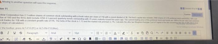  Moving to another question will save this response on 11 2000