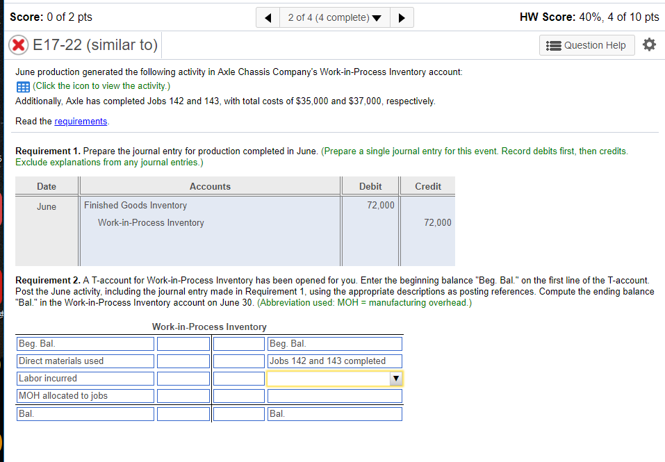 you. Enter the beginning balance "Beg. Bal." on the first line of