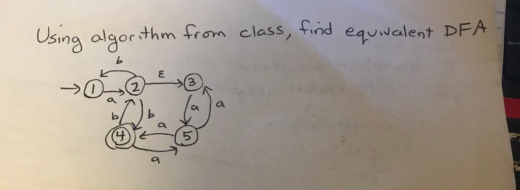 Using algorithm from class, find equivalent DFA >022 Using algorithm from