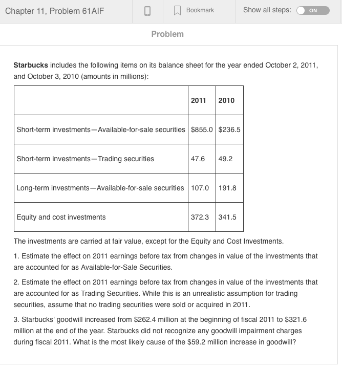 Hey Expert! I cant figure out this question: Chapter. 11, problem 61AIF.