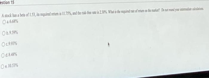  1.6.65% b. 9.59% c. 993% d. 8.48% e. 1053%