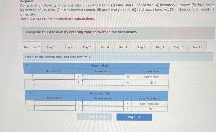 year-end financial statements of Cabot Corporation follow. (All sales were on credit