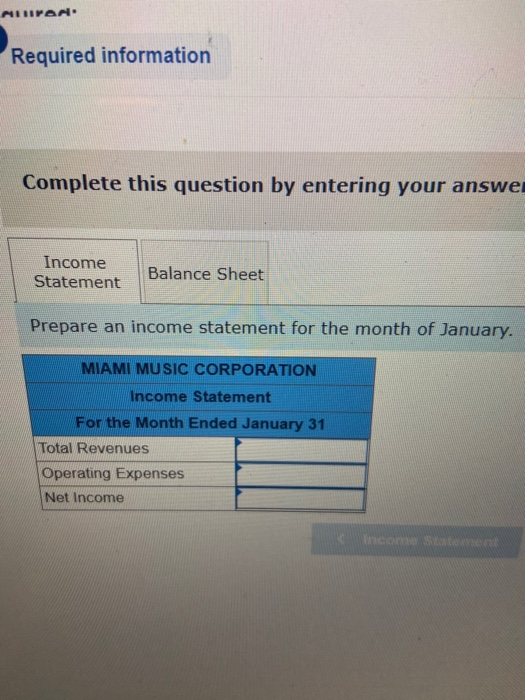 following information applies to the questions displayed Five individuals organized Miami Music