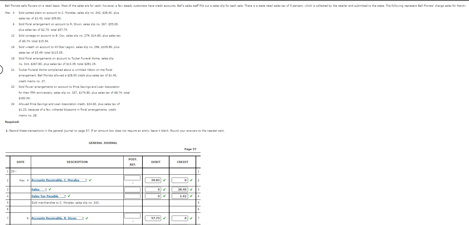  I'm stuck on the Post. Ref. boxes. What am I missing
