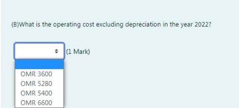 the following income statement in millions of OMR) for 2021: Sales OMR