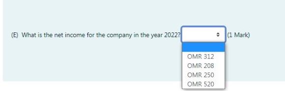 OMR 140 Net income OMR 210 The planning and forecasting team of