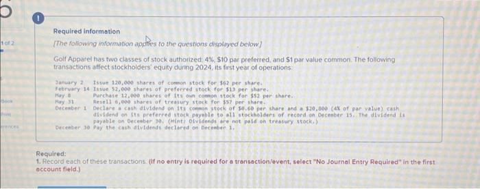 help with this asap please Required information [The following information apptins to