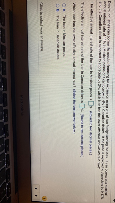  Denim Industries can borrow its needed financing for expansion using one