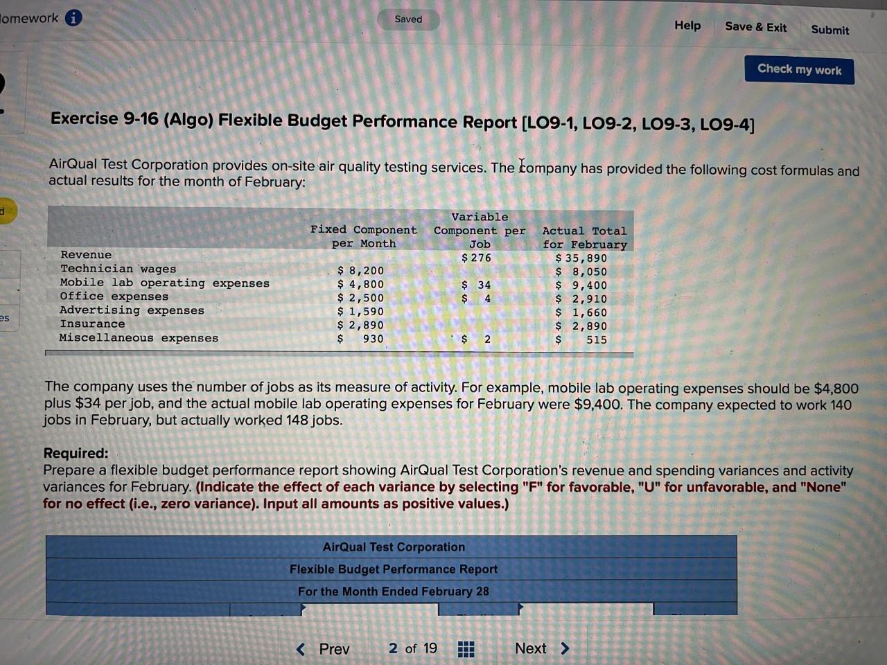 Somework Saved Help Save & Exit Submit Check my work Exercise