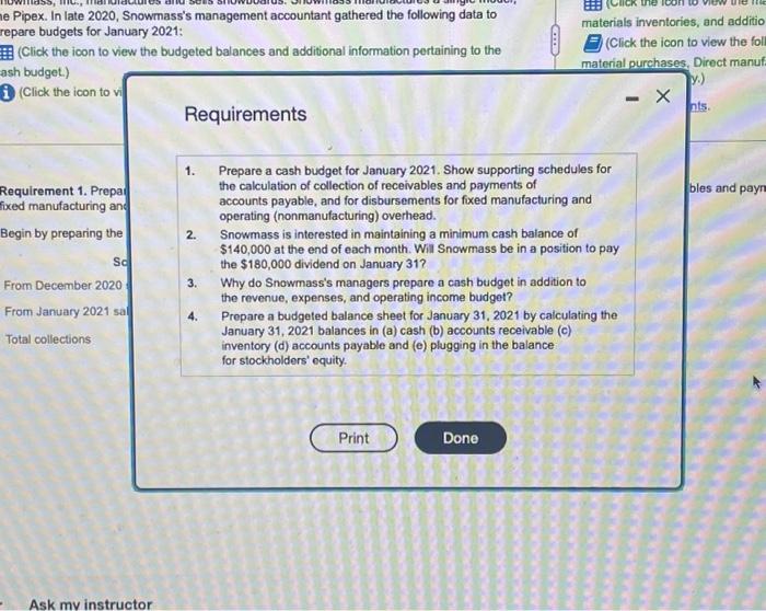 of direct materials. Direct materials are purchased on credit with 40% of