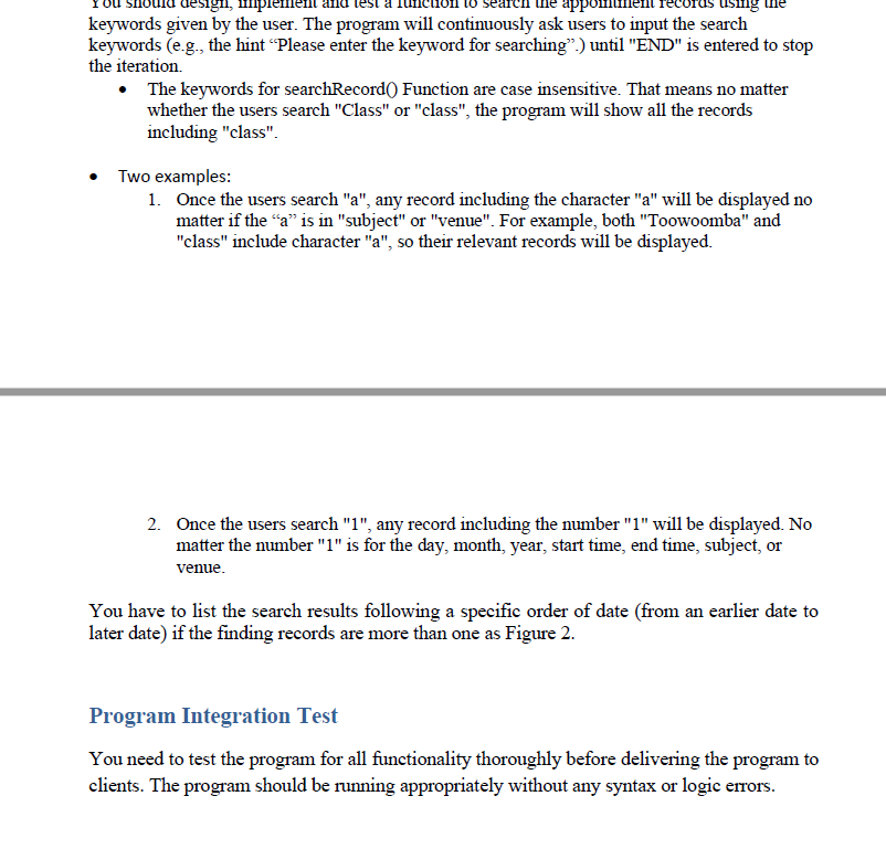 appointment records and add them to the schedule. display all appointment records