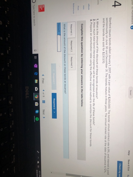 Help Save & Exitu Stanford issues bonds dated January 1, 2017,