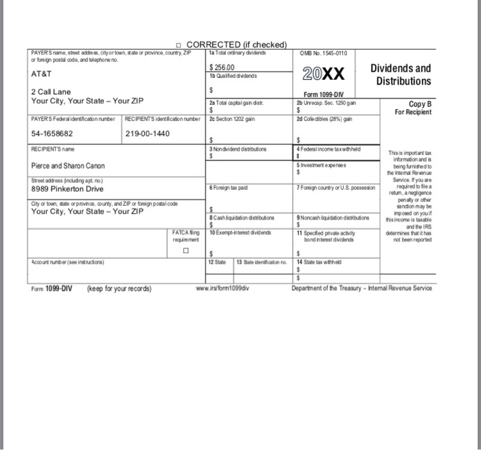 on the tax return you prepared for Pierce and Sharon Canon. Select