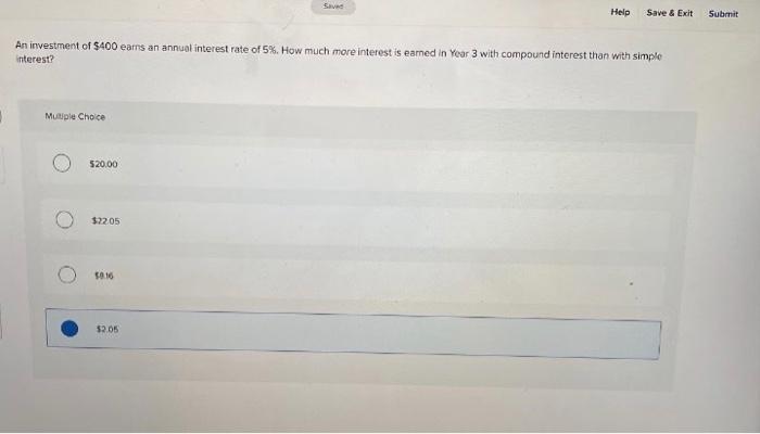 plwade show work if needed and explainations ! An investment of $400