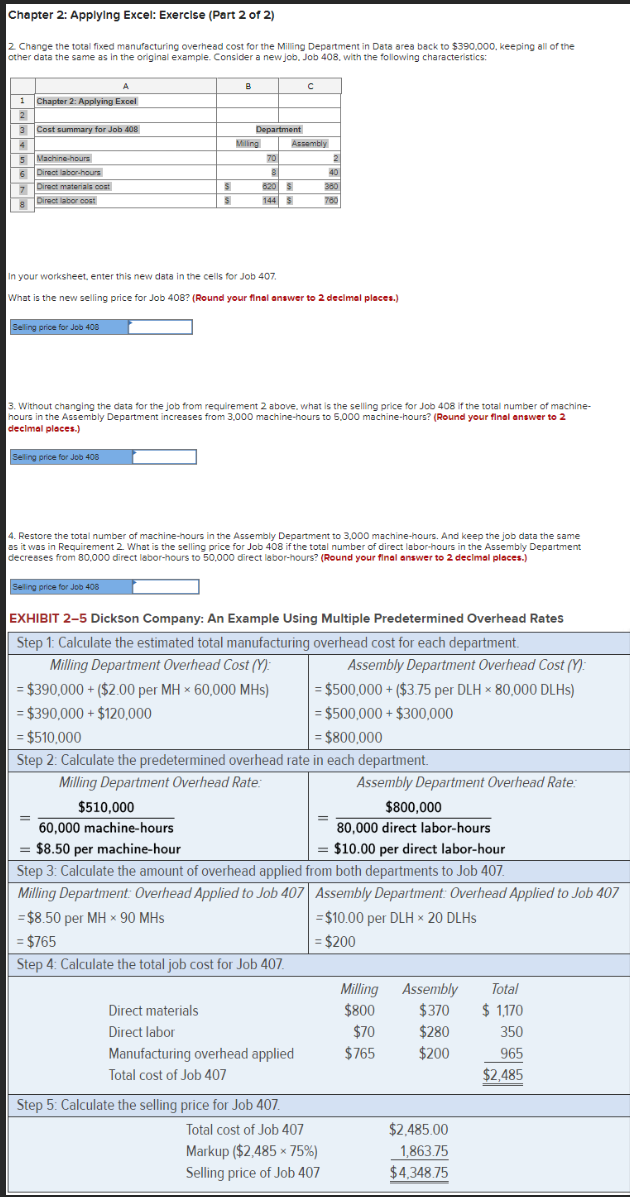 Chapter 2: Applying Excel: Exercise (Part 2 of 2) 2 Change