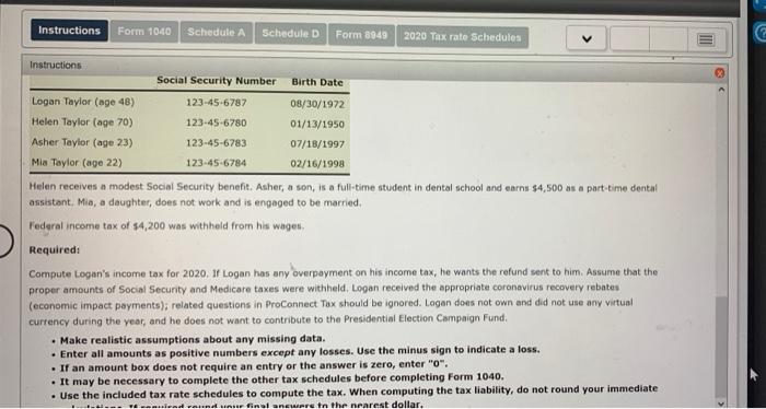 2020, he had the following receipts: Salary $ 80,000 Interest income