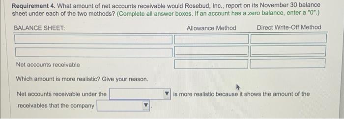 post all November activity in T-accounts for Accounts receivable, Allowance for uncollectible