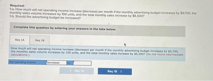 Selling Price, and Volume [LO6-4] [The following information applies to the questions