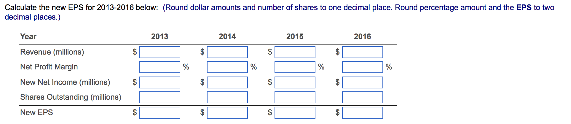 2.5 showing financial statement data and stock price data for Mydeco Corp.