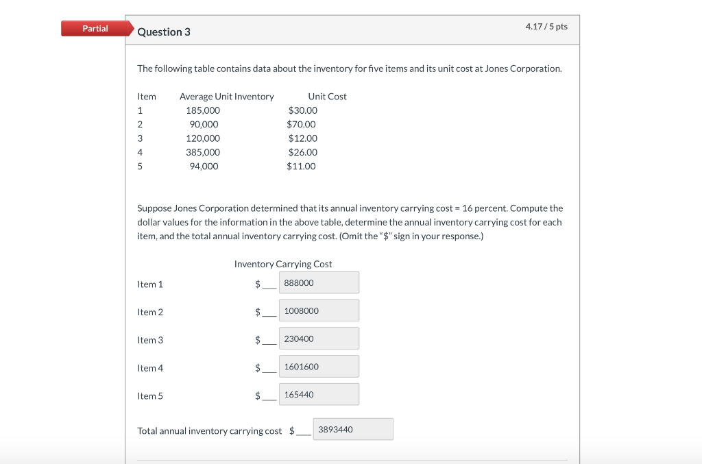  I use the formula for the inventory carry cost : inventory