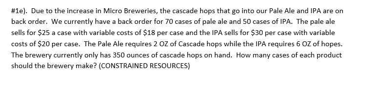 English ale, distinguished by its use of American ingredients of Cascade and