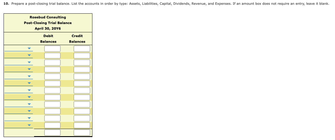 were no liabilities received. 1. Paid three months' rent on a lease