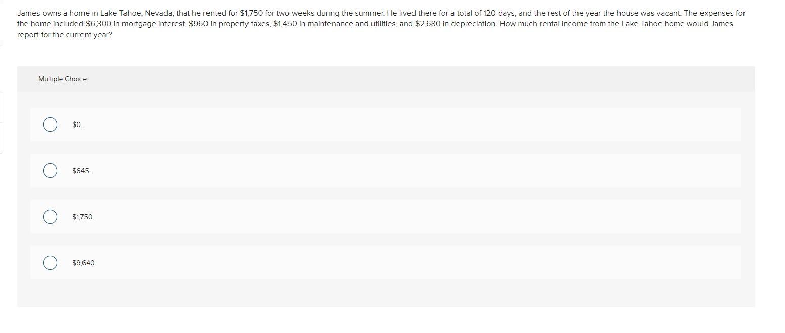  report for the current year? Multiple Choice $0 $645. $1,750 $9,640