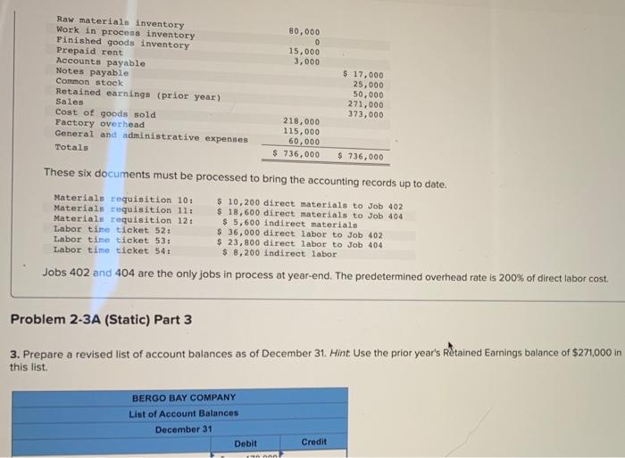 income statement and balance sheet LO P1, P2, P3, P4 (The following