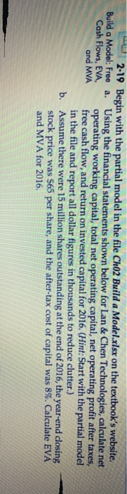  2-19 Begin with the partial model in the file Ch02 Build