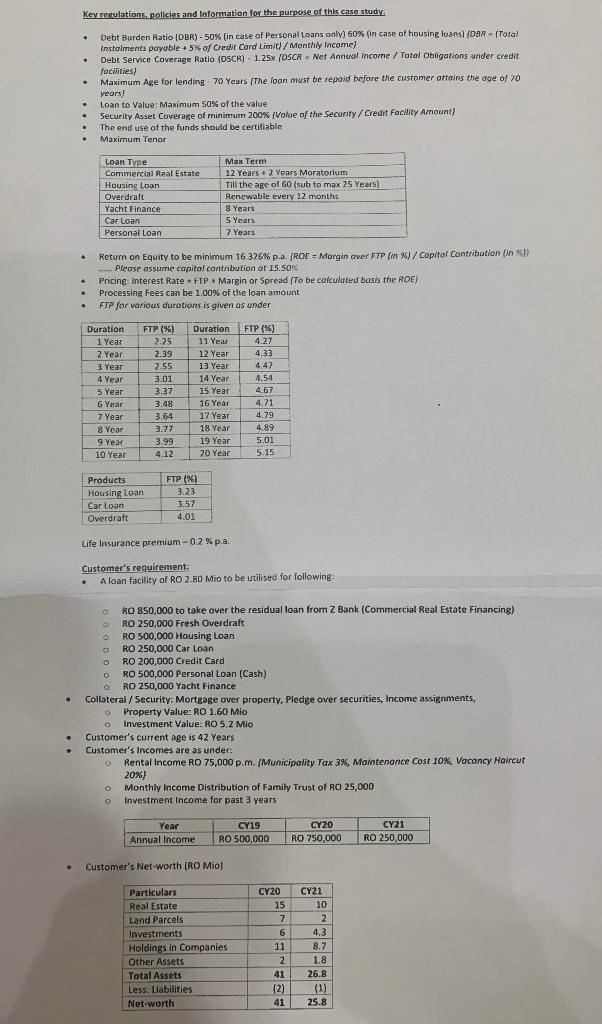 6. Please state all associated risks and mitigants Key regulations, policies and