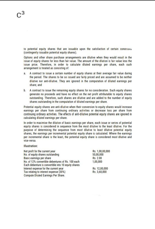 Old MathJax webview . C3 a. 10 potential equity shares that are