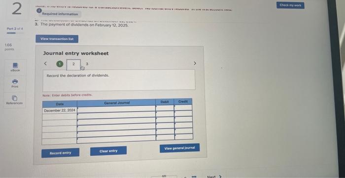 advance! Required information TThe following information epplles to the questions displayed below?