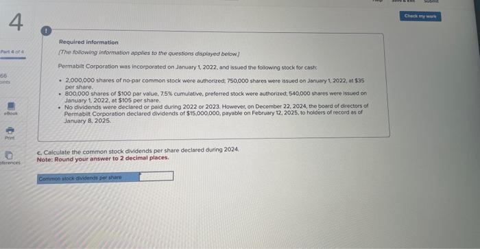 750,000 shares were issued on January 1, 2022, at $35 per share.