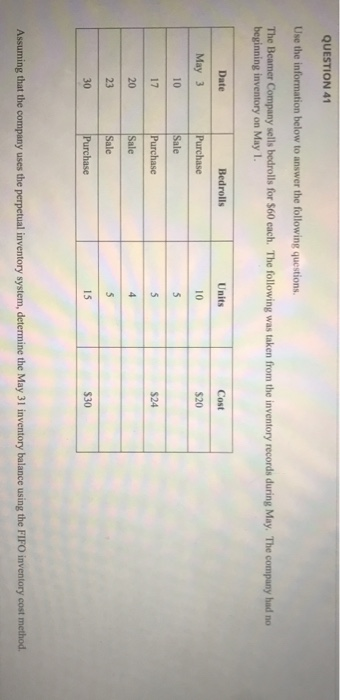  options: a) $464 b) $424 c) $474 d) $420 QUESTION 41
