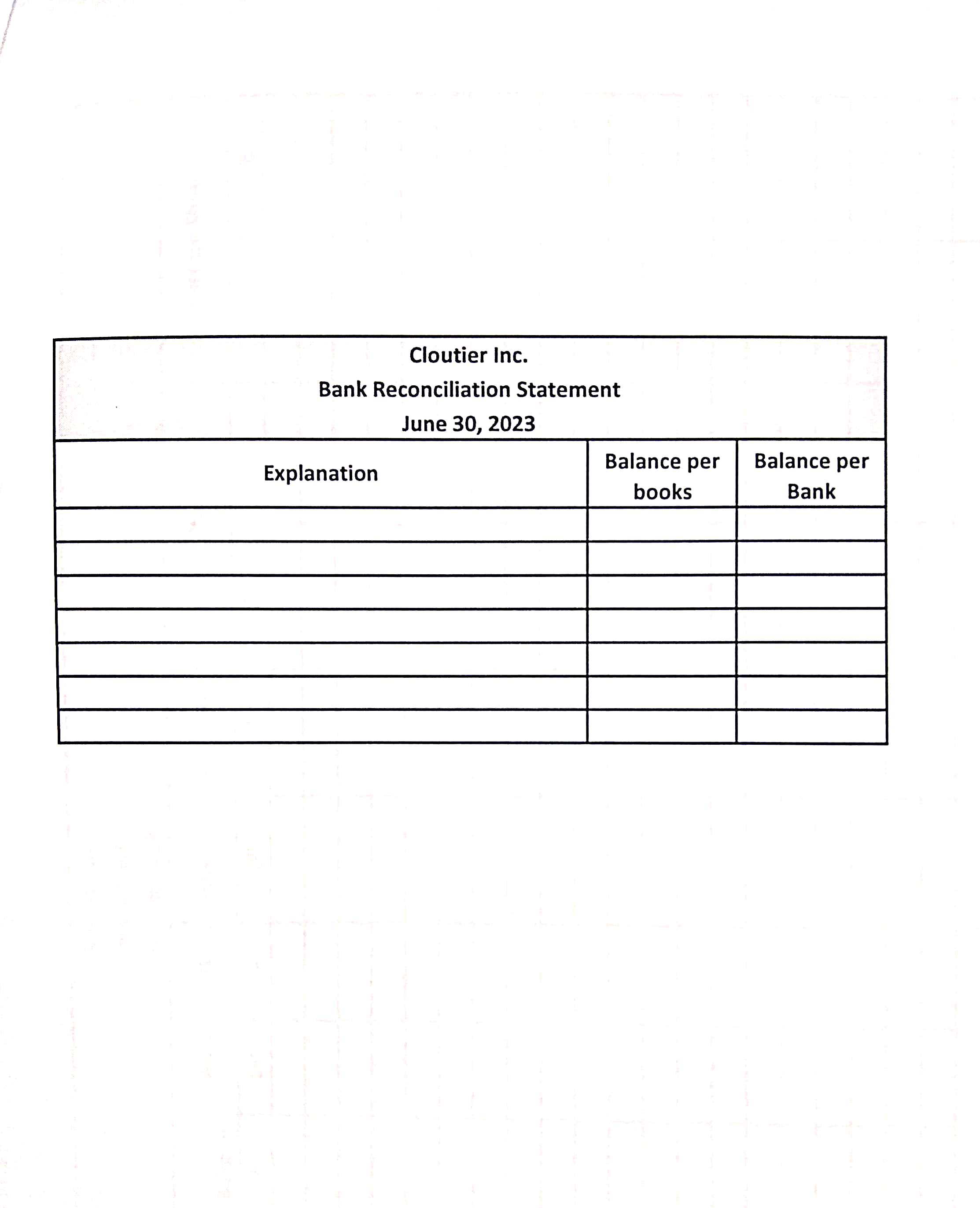 of June 30, complete the financial statements. 1) prepare a classified balance