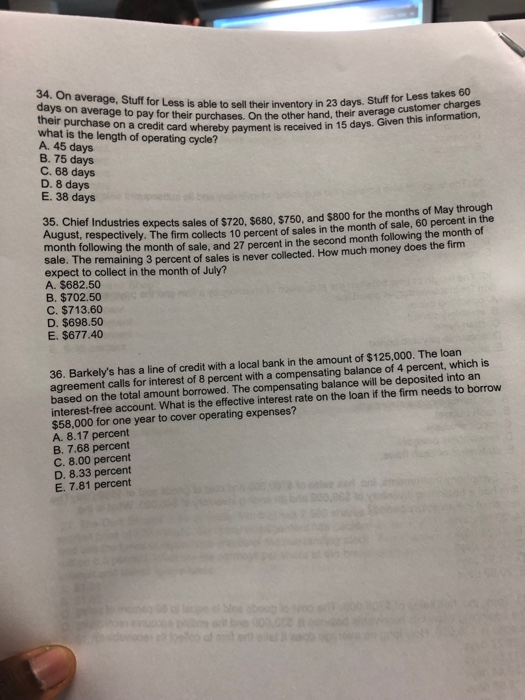  average, Stuff or Less is able to sell their inventory in
