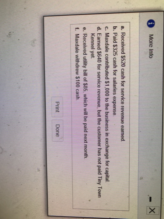 transactions.) Indicate the effects of the business transactions on the accounting equation