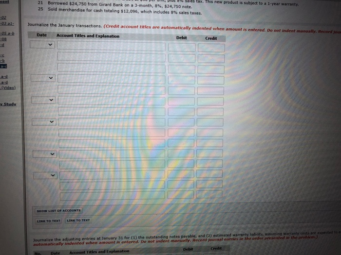 a-c (Video) On January 1, 2020, the ledger of Lily Company contains