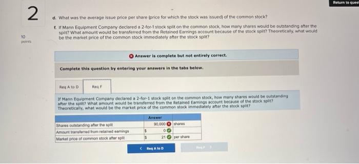 as follows. Note: The market value per share of the common stock